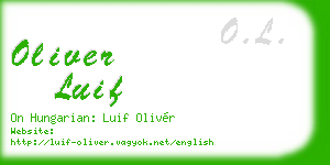 oliver luif business card