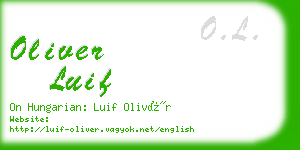 oliver luif business card